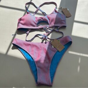 Berlook  Multicolor XL Bikini Bottom Large Bikini Top